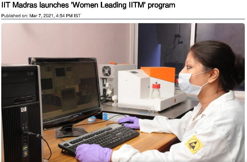 IIT Madras launches ‘Women Leading IITM’ programme